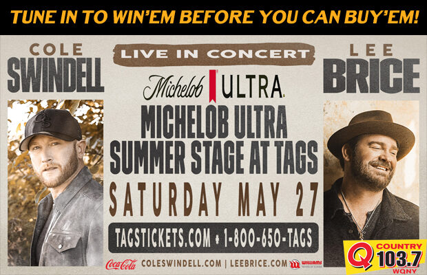 Cole Swindell & Lee Brice are coming to Tags May 27th