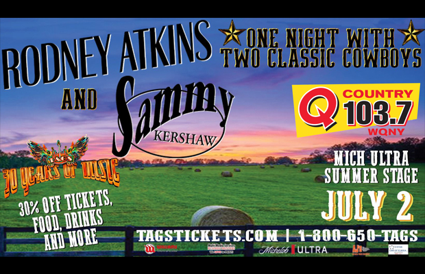 Rodney Atkins and Sammy Kershaw are coming to TAGS
