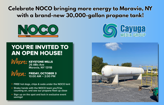 NOCO brings 30,000-Gallon Propane Tank to Moravia