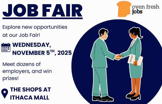 Oven Fresh Jobs Live Job Fair is Coming to the Ithaca Mall